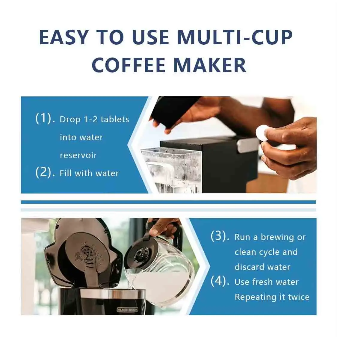 Coffee Maker Descaler Tablet for Coffee Machine Descaling Tablets Compatible with Automatic Coffee Maker -6/10 Counts