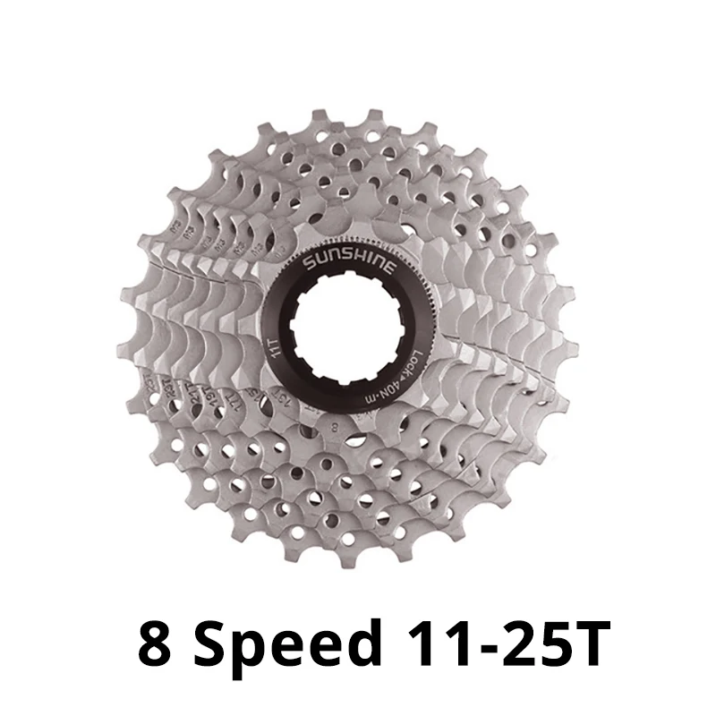 Sunshine 8 Speed Freewheel Cassette 11-25T 28T 32T 40T 42T Compatible HG Freehub for MTB Mountain Bicycle 8V Bike Parts
