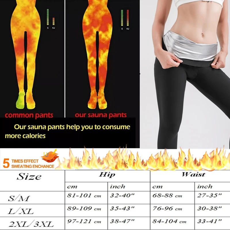 Women Sauna Shapers Slimming Pants Hot Thermo Sweat Sauna Body Shaper Waist Trainer Slimming Leggings Pants Fitness Shapewear