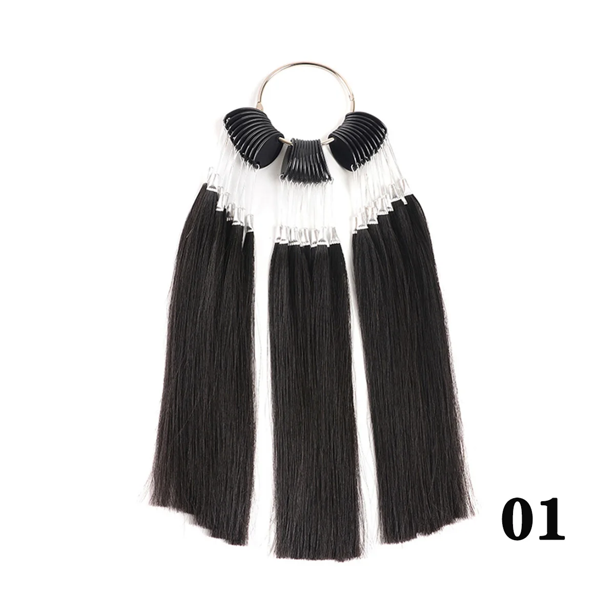 30 stand hair color chart swatch professional salon wig accessories for hairdresser Hair Color Ring Human Hair Swatch Rings