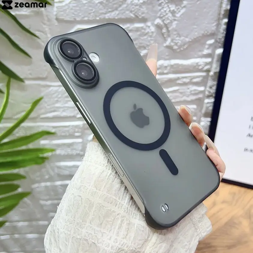 Frameless Slim Magnetic Frosted Matte Case with Transparent Lens Cover