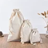 1pcs Cotton Fabric Drawstring Storage Bag Food Underwear Socks Jewelry Organizer Kitchen Environmental Flour Rice Bag  5 Sizes 1