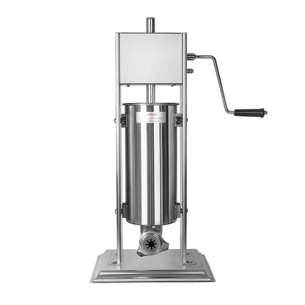 Spanish Churro Machine 5L Sausage Stuffer Filler Sausage Salami Maker Manual  Extruder Machine Stainless Steel Baking Tools stainless steel household manual pasta machine family small manual noodle making machine hand pressure noodle device