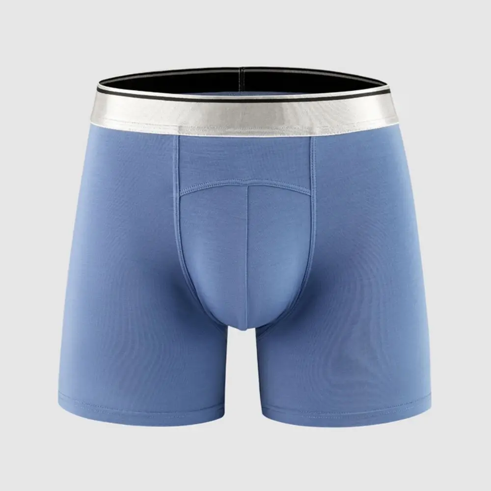 

Men'S Underwear Modal Breathable Boxer Shorts Flat Corner Pants Mid Rise Sports Underwear Antibacterial Four Corner Shorts