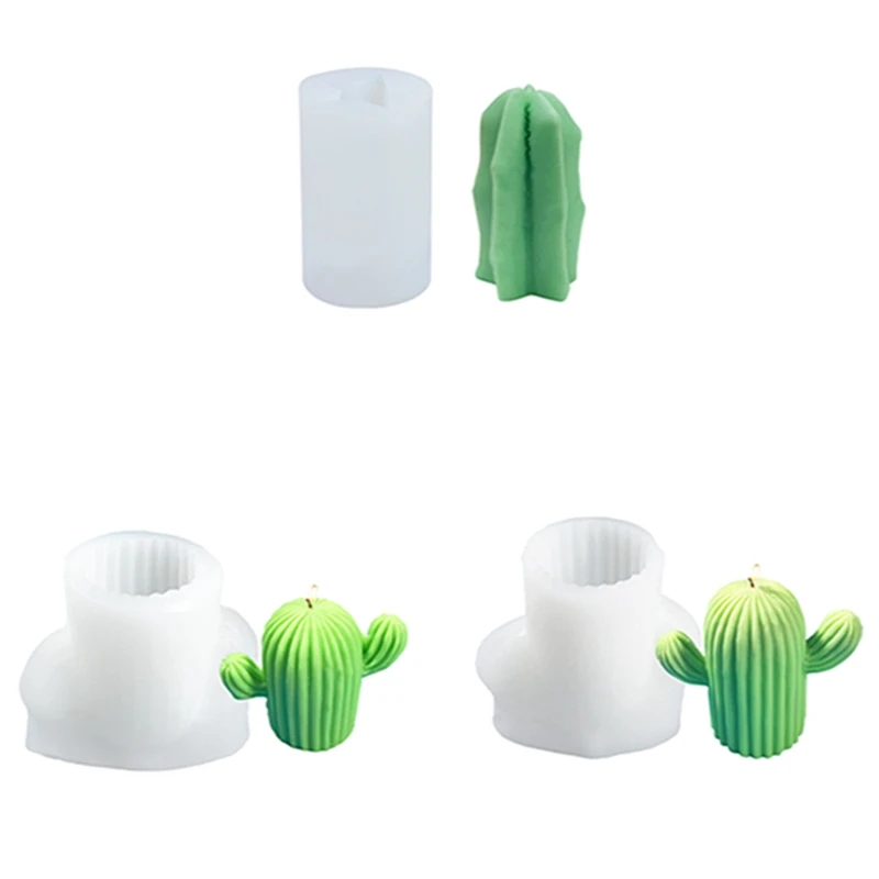 Stampi In Silicone Per Candele A Forma Di Cactus - 3 Modelli 3D Per Resina, Sapone E Artigianato | Fai Da Te Creativo - Foto 8
