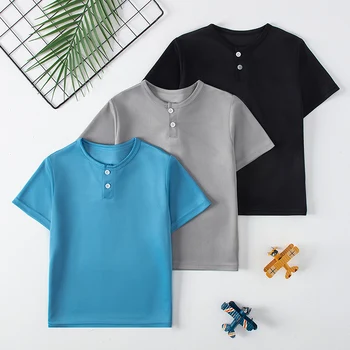 Boys Henley Button Shirt 1