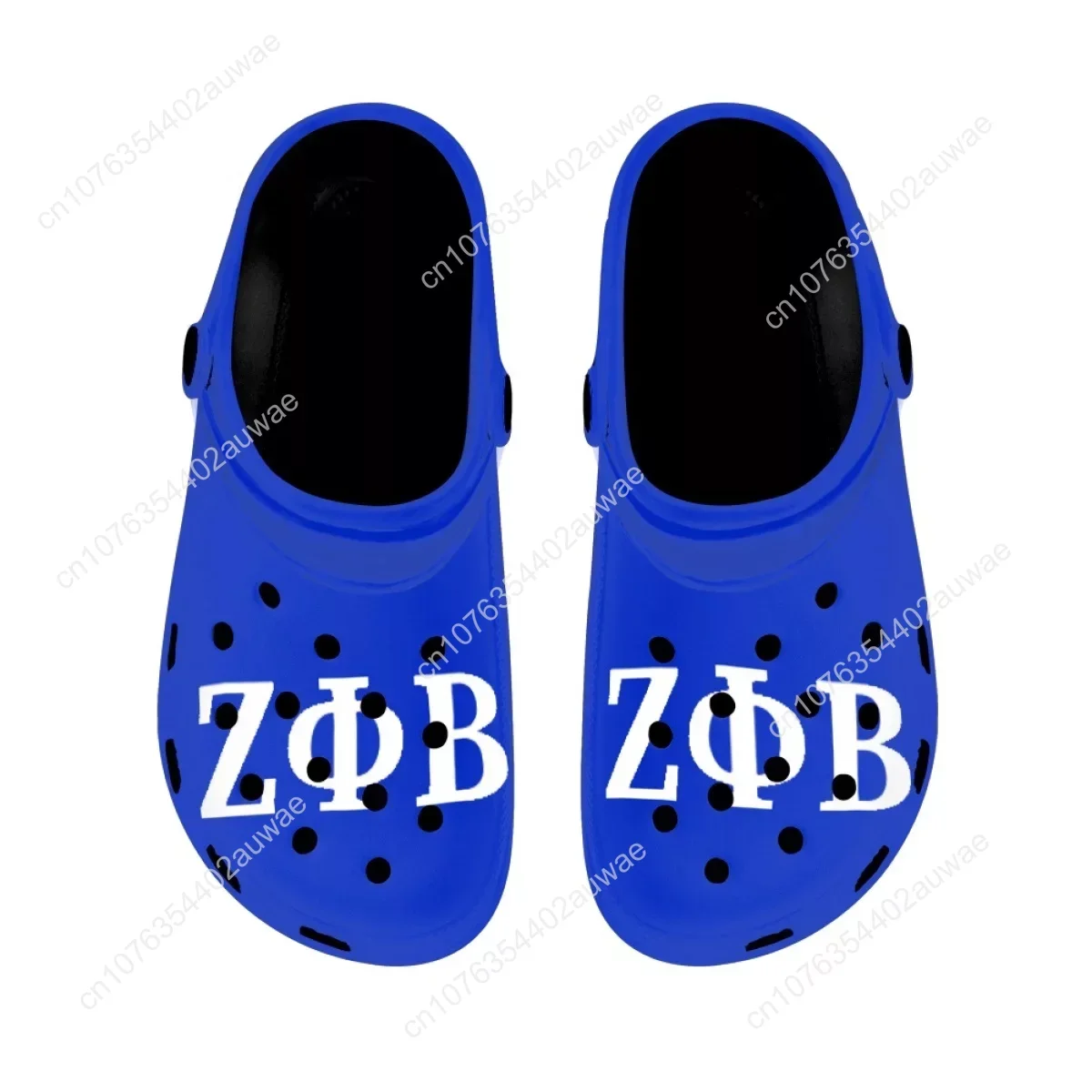 Zeta Phi Beta Printed Ladies Sandals Sorority Gifts Breathable Lightweight Home Slippers Fashionable Beach Adult Hole Slides New