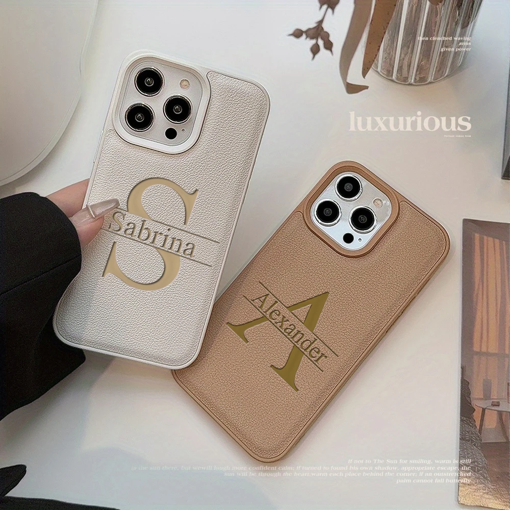 Luxury Laser Engraving Big Letter Personalized Customized Name Case For thumbnail 4