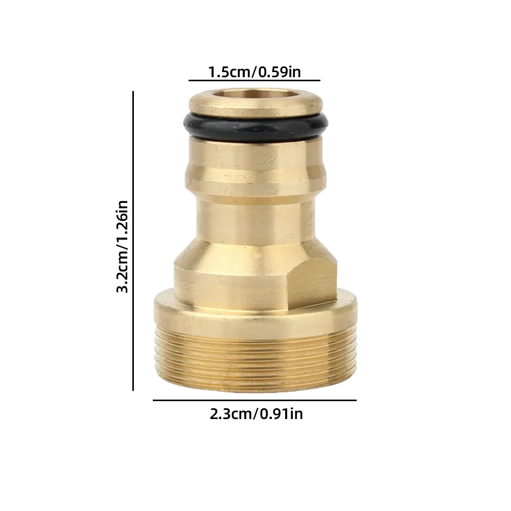 Universal Brass Faucet Adapter for Kitchen & Garden - Multi-Purpose Connector for Hose & Basin Fittings