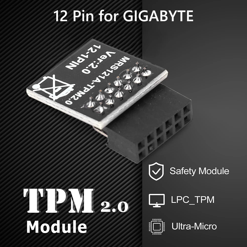 Tpm 2 0 encrypted security module lpc 12 14 20 pin mainboard card tpm2