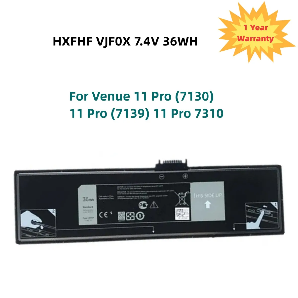 Batteria Per Laptop Hxfhf Per Venue 11 Pro (7130) 11 Pro (7139) 11 Pro 7310 Hxfhf Vjf0X 7.4V 36Wh