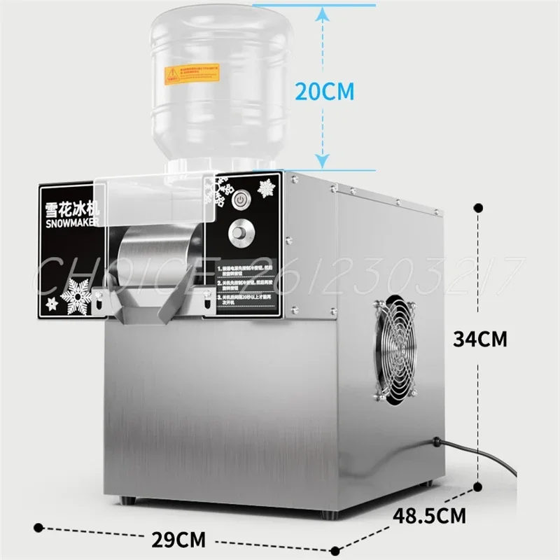 Automatic 60kg/day Mini Snow Ice Maker Shaver Machine Snowflake Ice Machine Korea Bingsu Maing Snowflake Shaving Maker