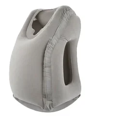 Compact Inflatable Travel Neck Rest Pillow (GRAY)
