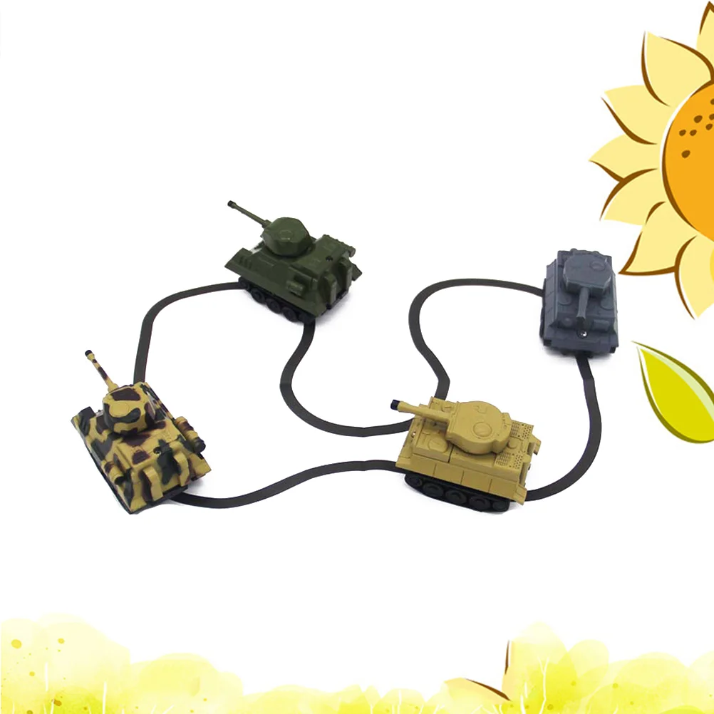Mini Automatic Induction Car Vehicle Tank Line Following with Pen for Kids Children Gift Toys (Random Color) 3