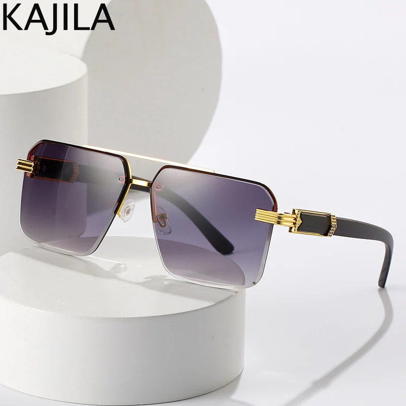 

Rimless Square Sunglasses Men Vintage Frameless Sun Glasses for Women 2023 New Trendy Computer Reading Eyeglasses Shades UV400