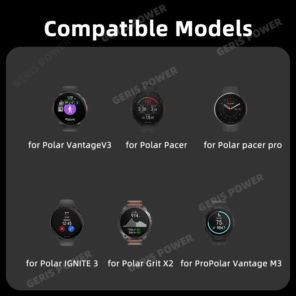마그네틱 USB C 충전 어댑터 커넥터 Ignite 3/Vantage V3/Grit X 2 Pro 용 Polar Pacer/Pro 용 시계 충전기 전력 변환기