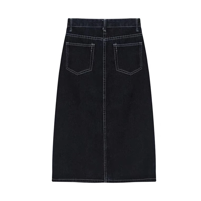 green skirt Denim Skirt Women 2022 Spring Chic Long Jean Skirt High Waist Pencil Skirts Ladies Stretch Black White Largas A-line Jupe Femme black mini skirt