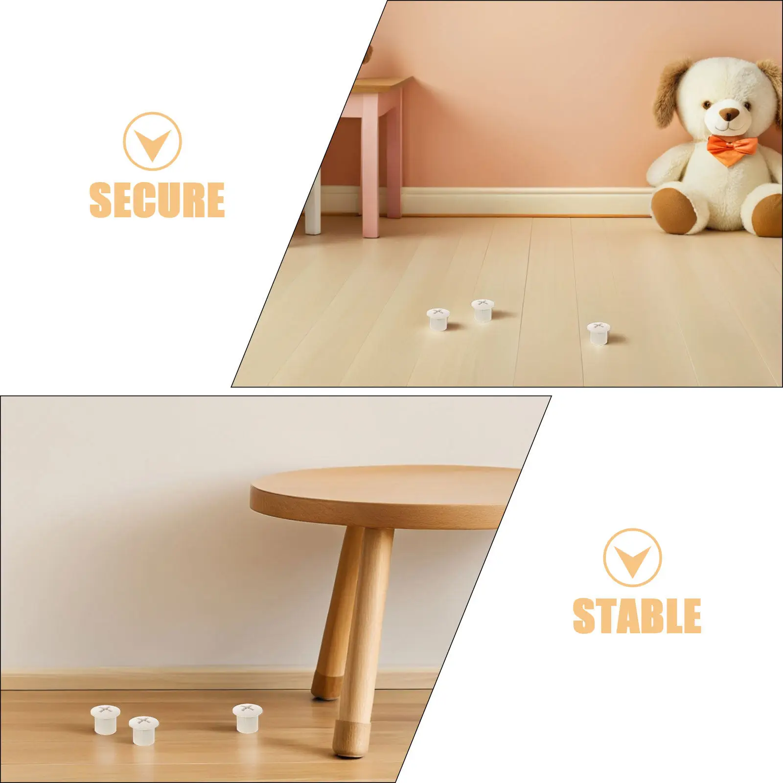 4Pcs 슬라이드 스크류 캡 플라스틱 고정 너트 커버 놀이터 안전 부품 슬라이드 레일 보호 장비 너트 커버