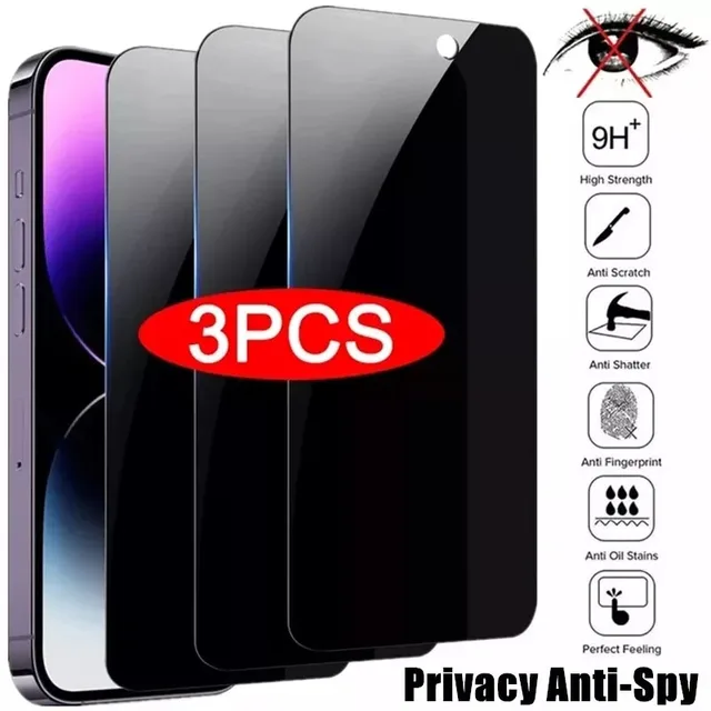 Protect Your Privacy with the 3PCS Privacy Screen Protector For iPhone 14 PRO MAX