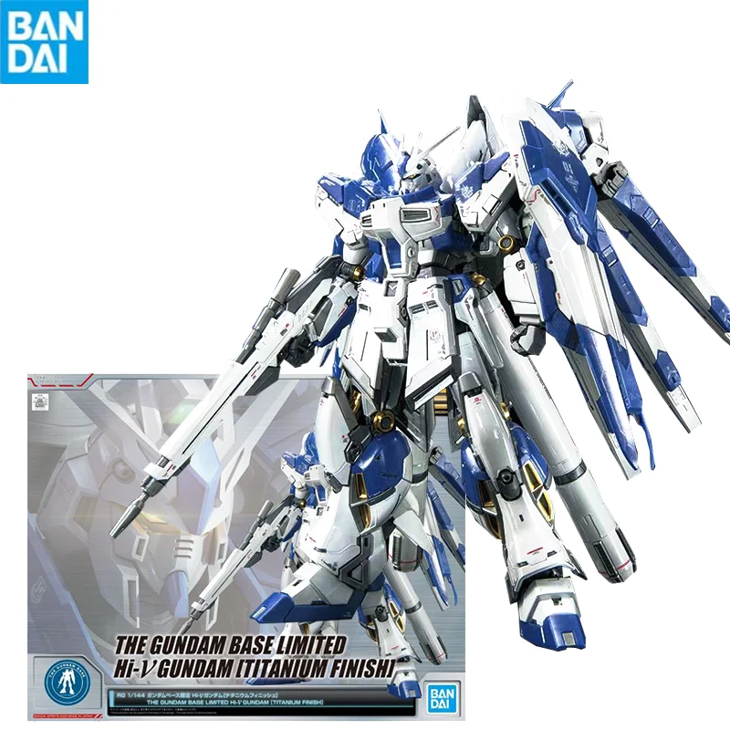 

Bandai Gunpla Rg 1/144 Base Limited Gundam Rx-93-V2 Hi-V Titanium Finish Assembled Model Collectible Robot Kits Models Kids Gift