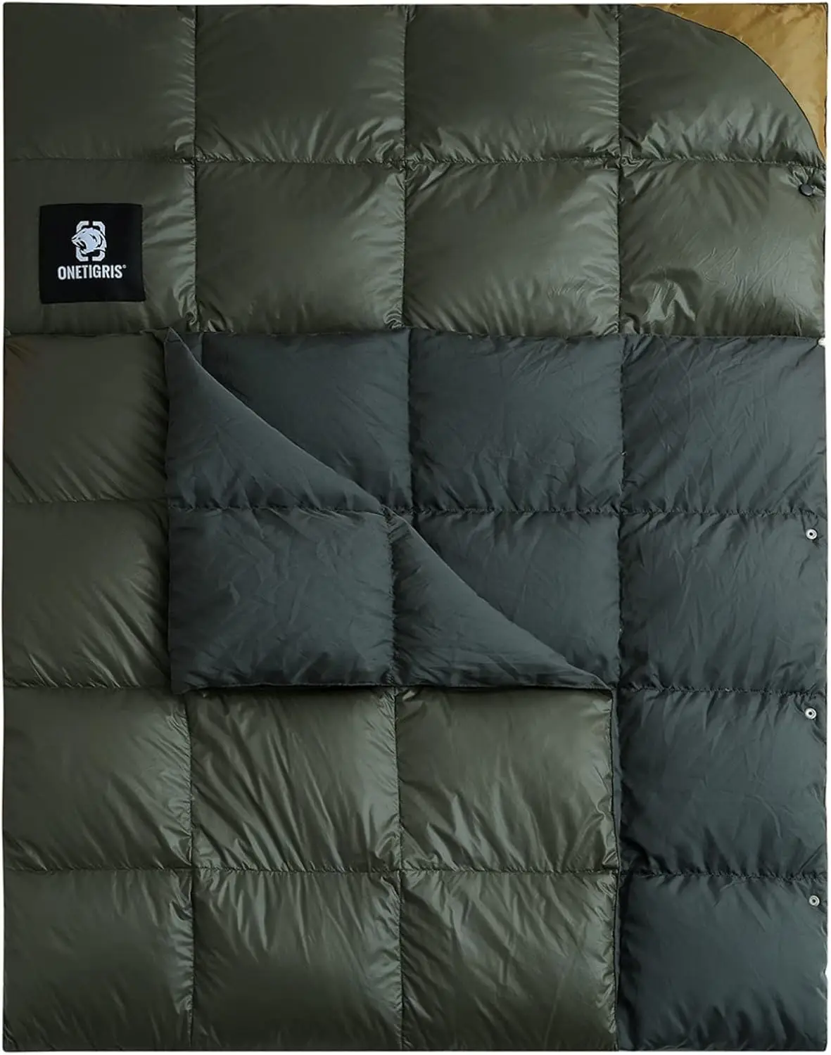 Down Camping Blanket -Warm, Lightweight, Packable, Puffy Outdoor Travel Blanket for Cold Weather Backpacking Hiking St