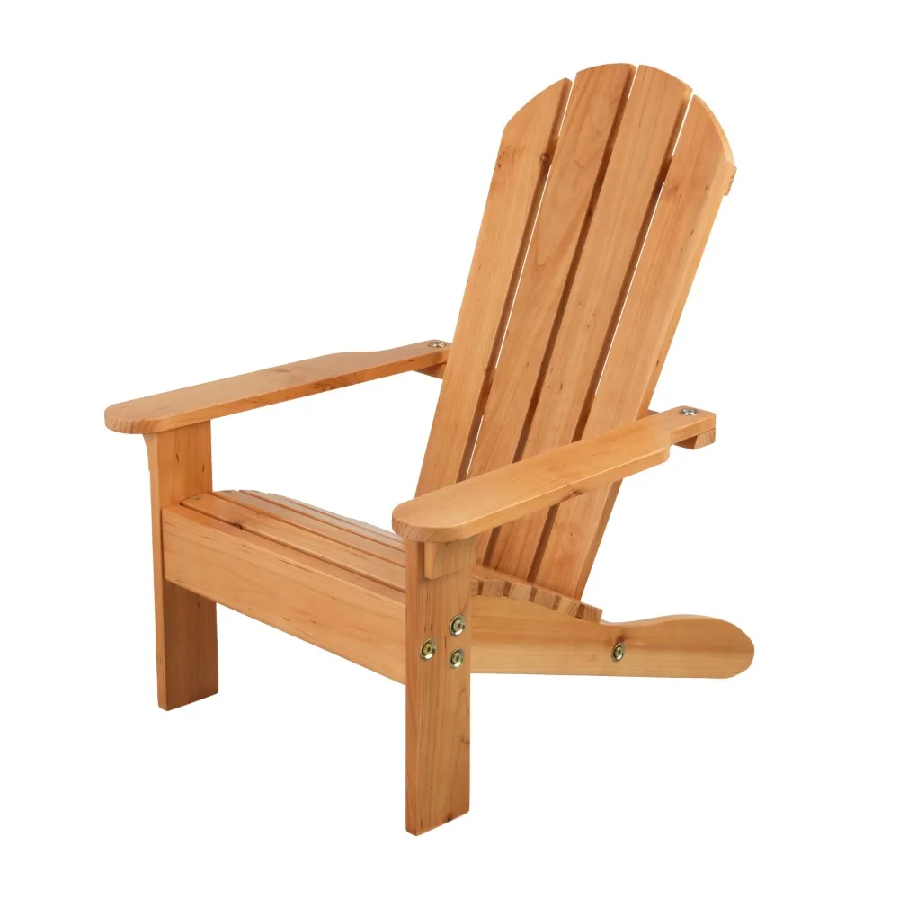 

Деревянный Детский уличный стул Adirondack, детская мебель для внутреннего дворика, мед для возраста, 3 + изогнутый дизайн для комфортного сидения
