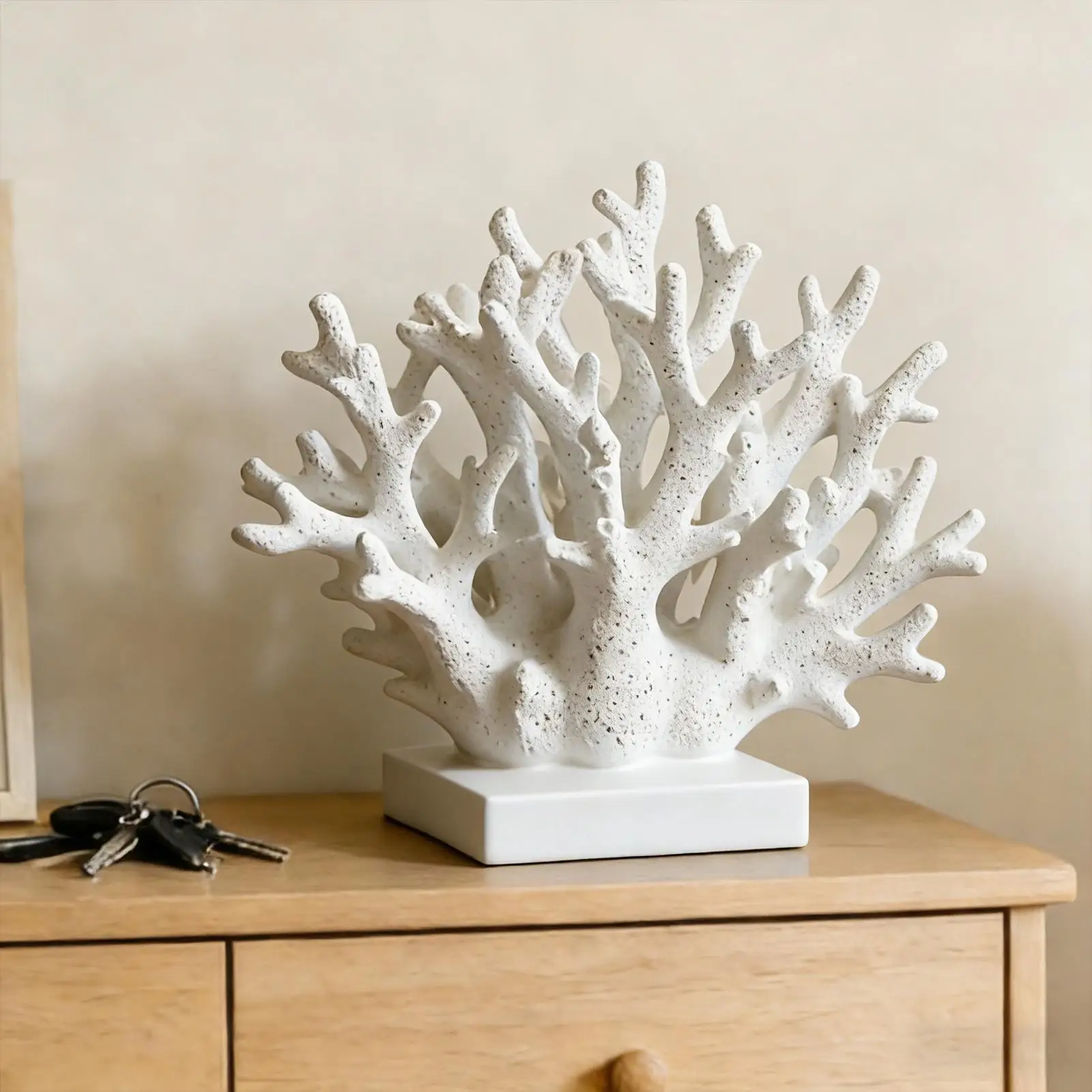 Sea-Themed Realistic Coral Resin Statue