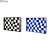 Abstract Distorted Checkered Pattern Storage Trays Decorative Dresser Table Skincare Cosmetic Containers Jewelry Organizer Shelf 6