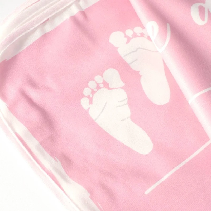 Babydecke mit Wachstumstabelle, weich, atmungsaktiv, für Neugeborene, Monatsaufzeichnung A2UB – Detail 8