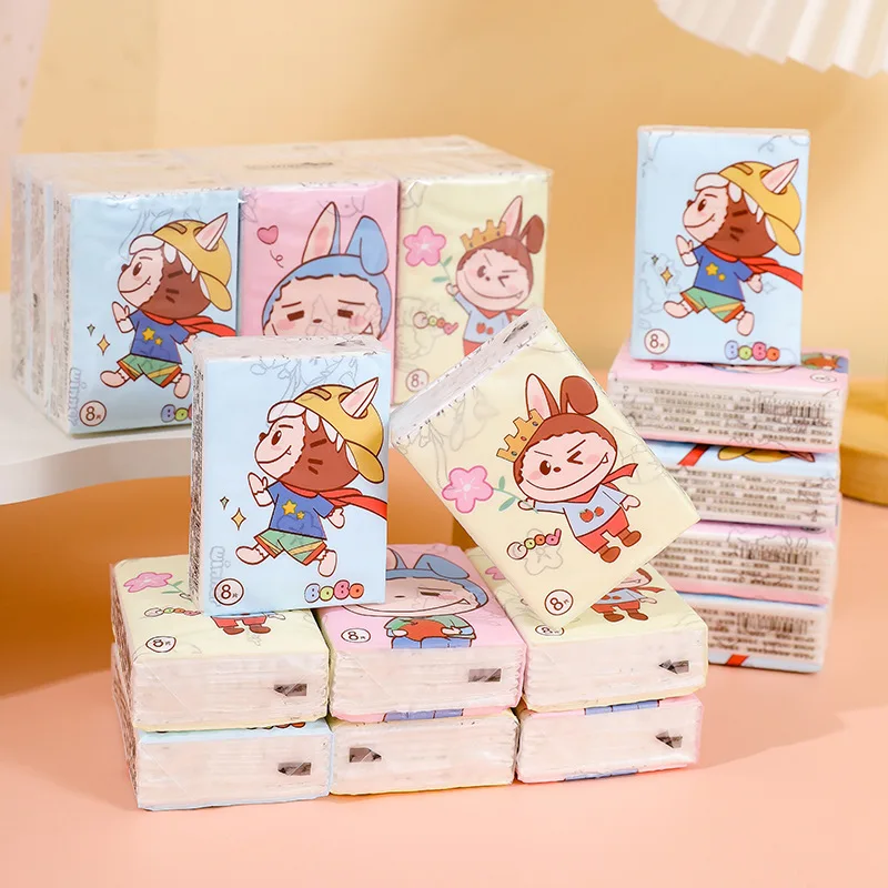 נייר טישו מודפס נייד עם 3 שכבות של עץ טהור