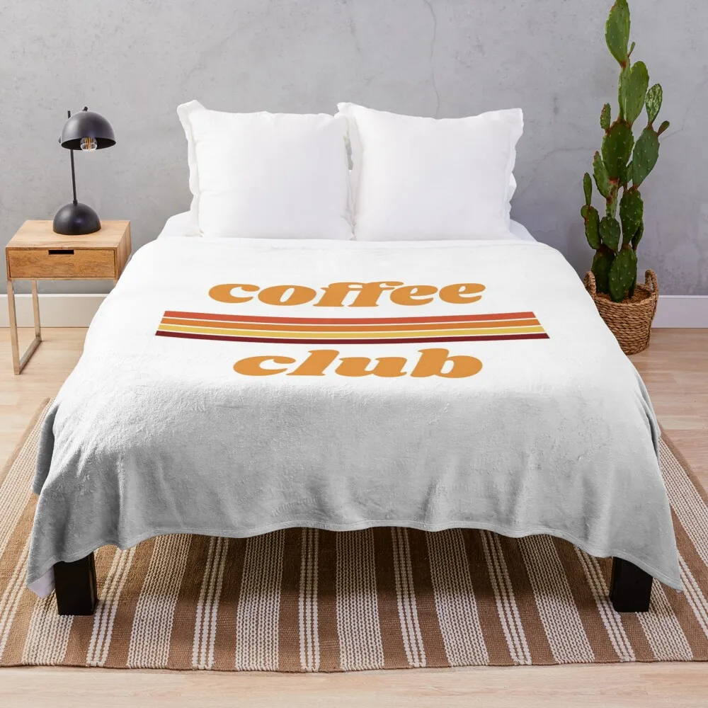 

coffee club Throw Blanket Vintage Luxury Designer Blankets