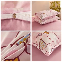 YanYangTian Textile Plaid Bedding set 4-piece set sabanas Bed Sheet set pillowcase quilt duvet cover king queen size 3pcs/4pcs 5