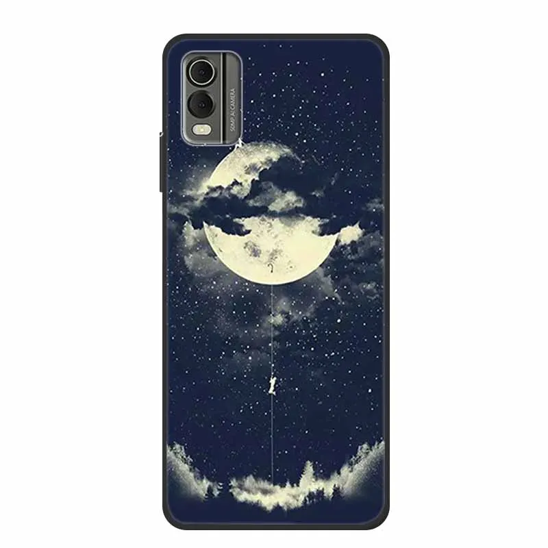 Luxury TPU Soft Silicone Back Cover with Lovely Floral Design - Shockproof Phone Protector