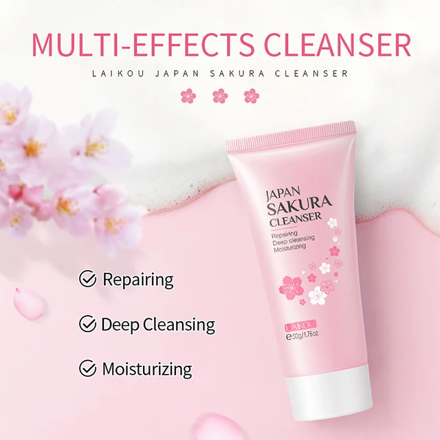 Sakura – Kit de soins du visage pour femmes, 5 pièces/boîte, blanchissant, hydratant, nettoyant, sérum, Toner, crème pour les yeux, japon