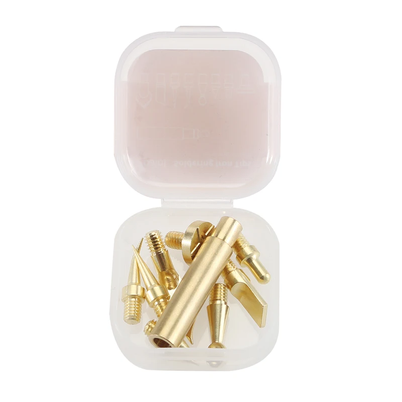 Toaiot Heat Insert Nut Iron Tip Hot Melt Heat Set Insert Tool Soldering Iron Tip 3D Printing Modify Finishing Brass Thread Embed