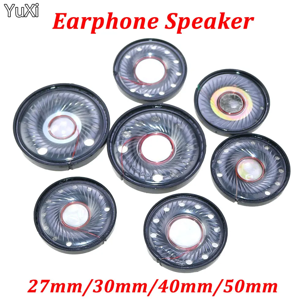 27/30/40/50mm Headphone Speaker Unit With Cap White/Black Magnetic ...