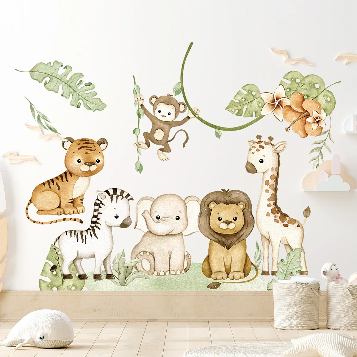 Safari Animal Wall Stickers – Removable Jungle Decals For Nursery, Kids Room Decor - View #4