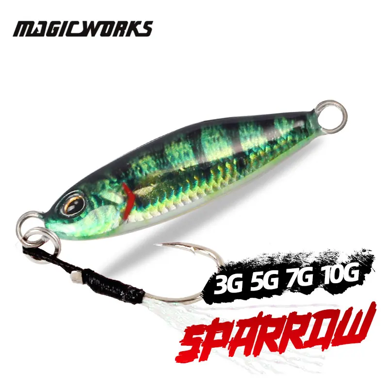 

Magic Works New Lure Micro jig Fishing Goods 3G 5G 7G 10G Lures For Fishing Lure Trout River 2024 Fake Fish Freshwater Fishing