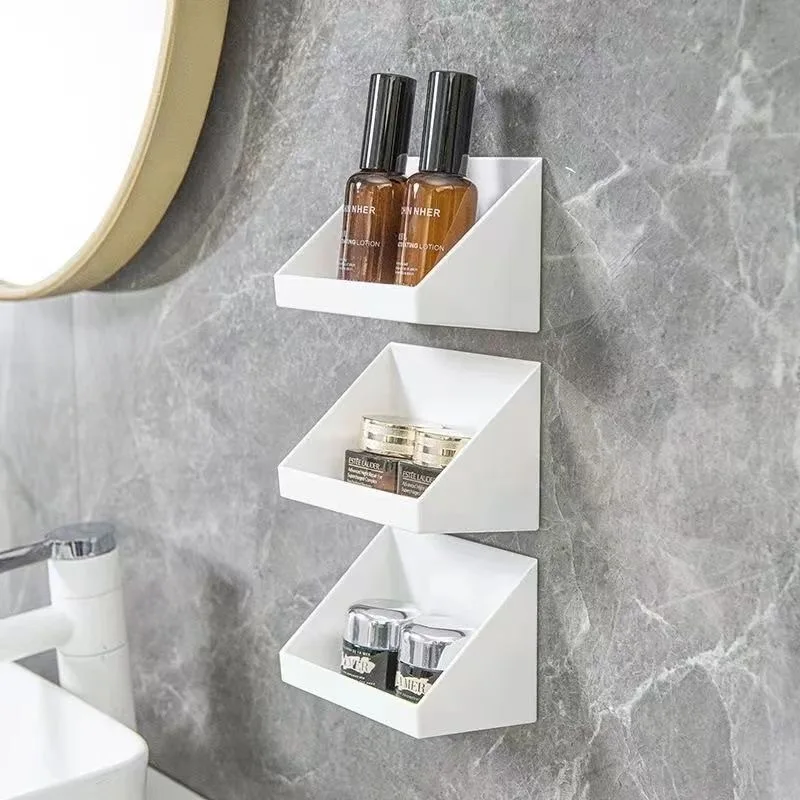 Wall Mounted Storage Rack Cabinet Cosmetic Storage Box Lipstick Jewelry Storage Shelf Rack Makeup Holder Case Bathroom Organizer 3