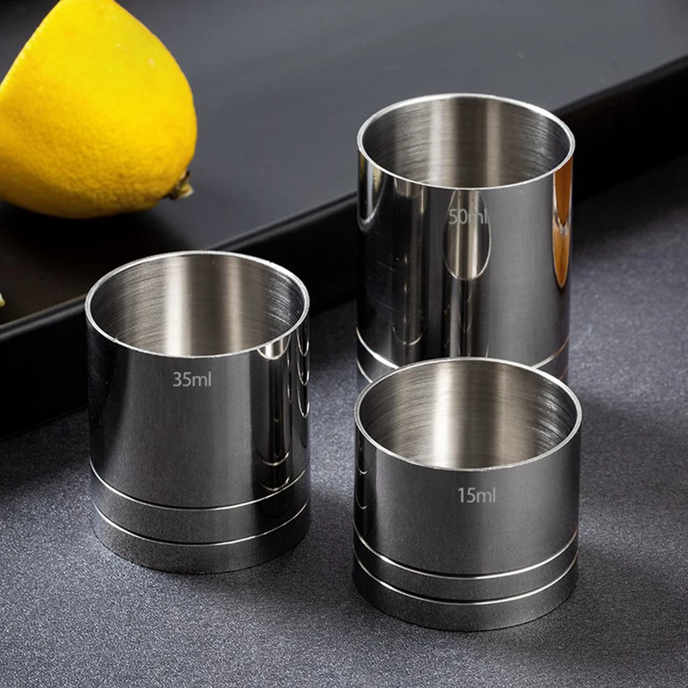 Bar Measuring Cup, Cocktail Jigger, Stainless Steel Shot Glass Measuring Cup  for Home Bar Drink Kitchen Bartender Tools[25ml/10ml] 