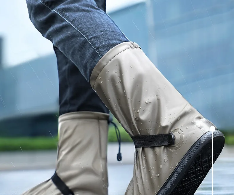 Couvre-chaussures de pluie en PVC imperméable et antidérapant