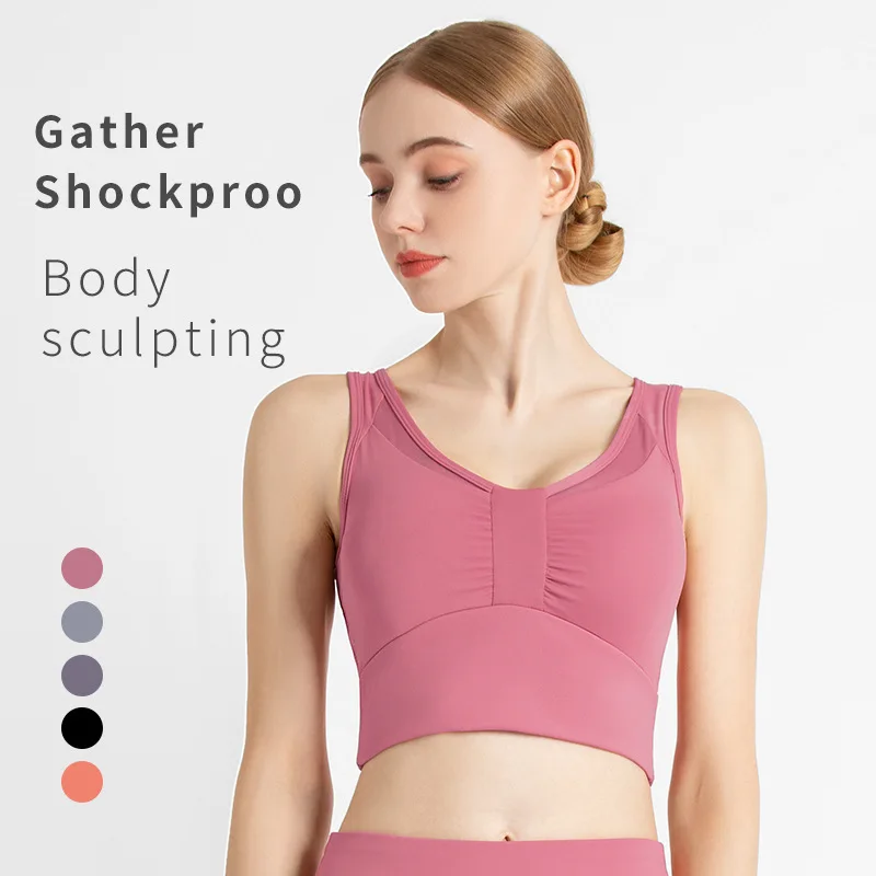 

New Women Shockproof Running Mesh Sports Bra Breathable Fitness Yoga Sports Underwear