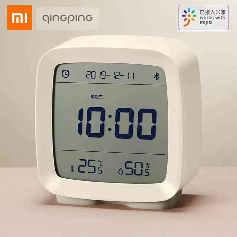 

Xiaomi Cleargrass Bluetooth Alarm Clock Temperature Humidity Display LCD Screen Adjustable Nightlight With Mijia APP Smart Home