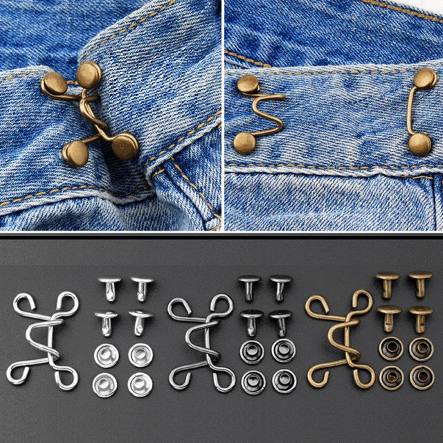 Ensemble de boutons d'extension de taille de jeans réglables