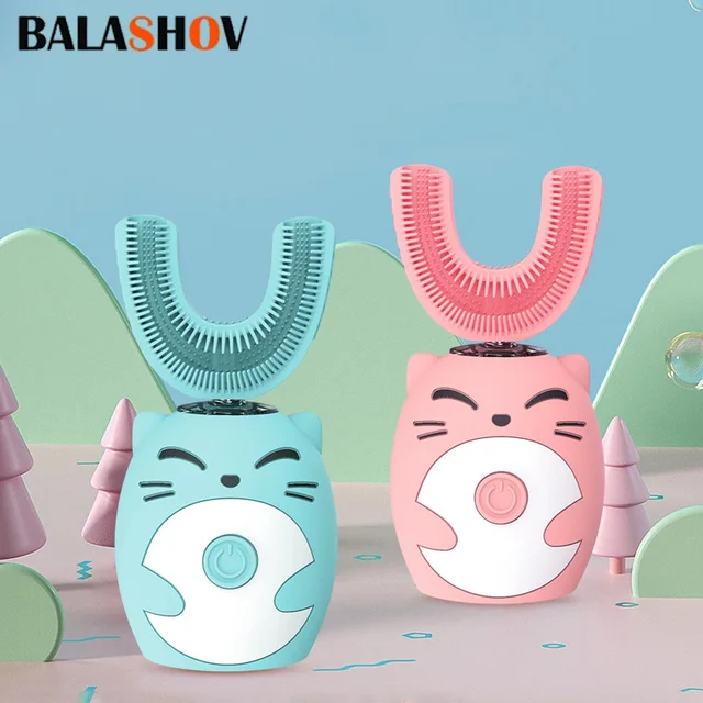 Electric U-shaped Toothbrush Children Sonic Toothbrush 360 Degrees Smart Dental Tooth Brush Teeth Whitening for Waterproof Kids 2