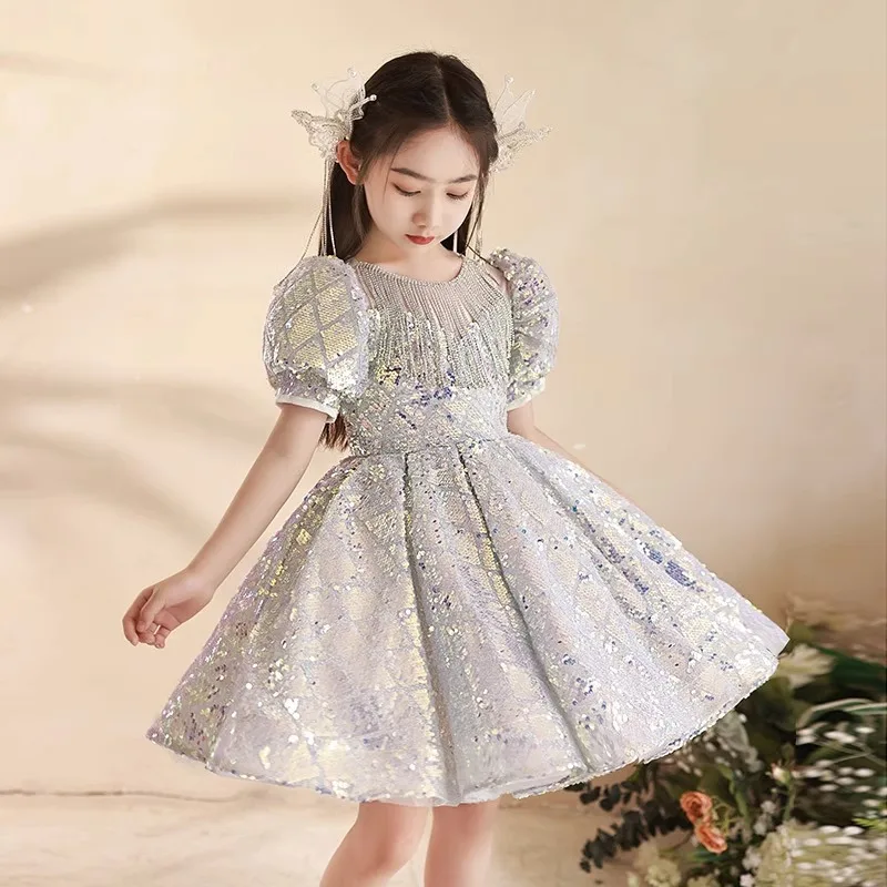 Year Childrens Prom Dresses Luxury Birthday Dress For Girls Kids Princess Sequined Ball Gown For Formal Year Childrens Prom Dresses Luxury Birthday Dress For Girls Kids Princess Sequined Ball Gown For Formal