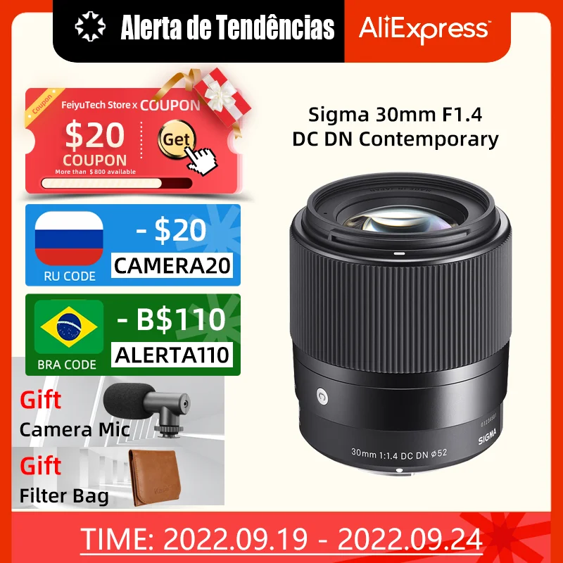【0 тариф】Sigma Lens Sigma 30mm F1.4 DC DN Contemporary Large Aperture Standard Mirrorless Camera for Sony Canon Fujifilm 30 1 4 |
