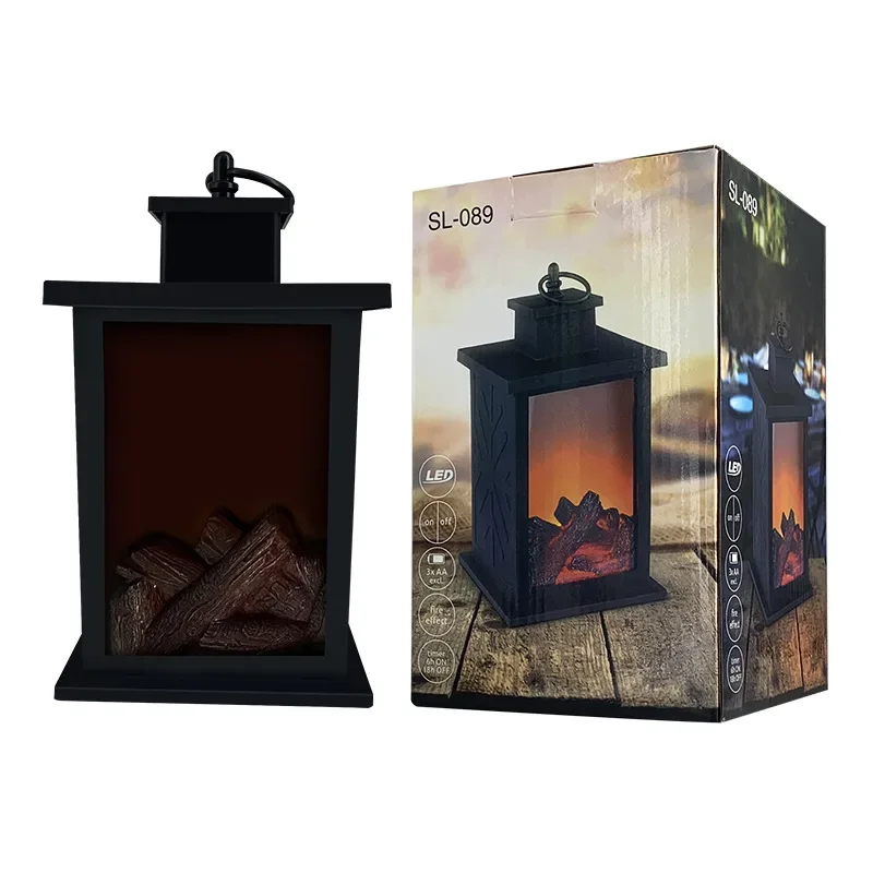 thumbnail image 1 of Linterna Led con efecto de llama, adorno de Navidad, linterna de chimenea con llama 3D, decoración de Bar para fiesta de Navidad, regalo de cumpleaños, 1 of 5