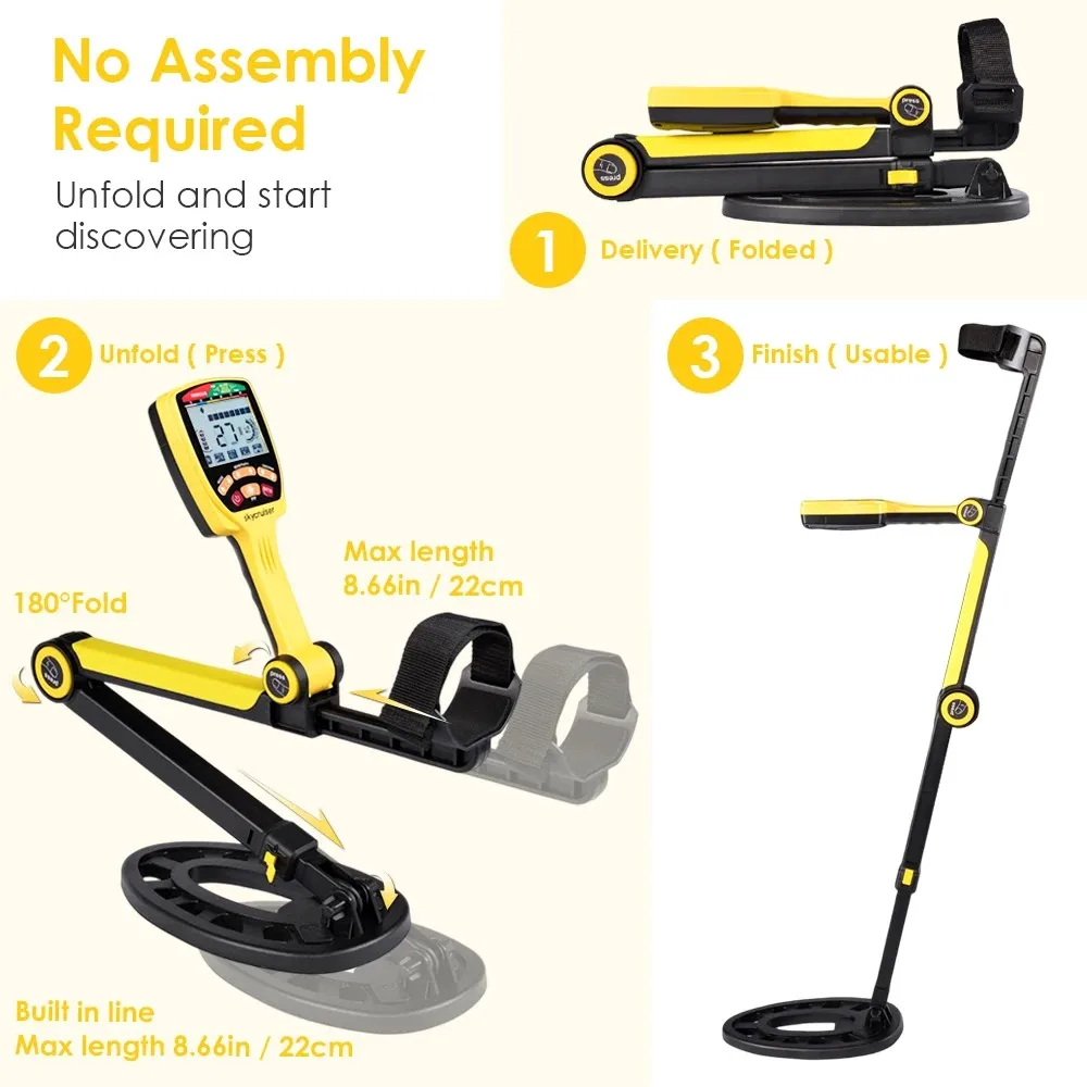 Professional Long Range Deep Metal Detector Prospecting for Gold TX650 Waterproof Underground Foldable Gold Detector Check PP 3