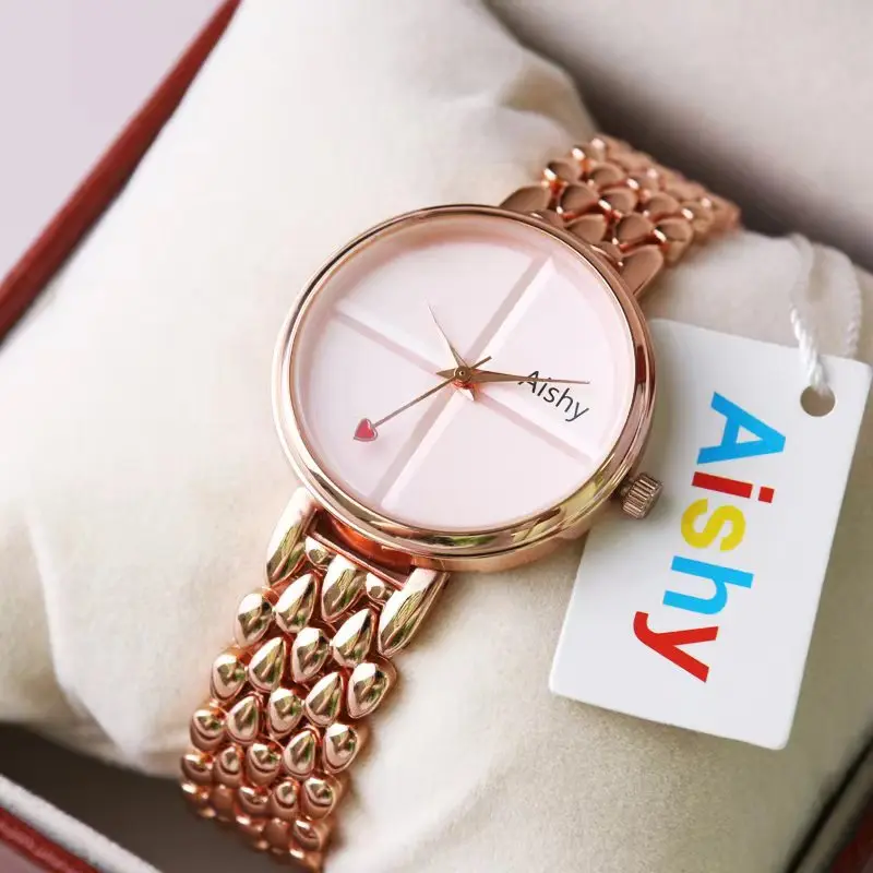 2023 Year Watch with Box Women Minimalist Design Wristwatch Big Dial Women's Fashion Creative Watch with  Gift for Drop shipping